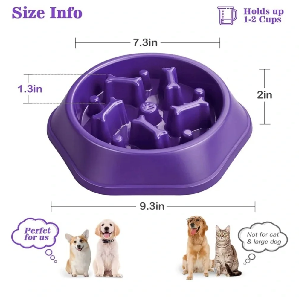 PetMate Purple Interactive Dog Feeder Bowl